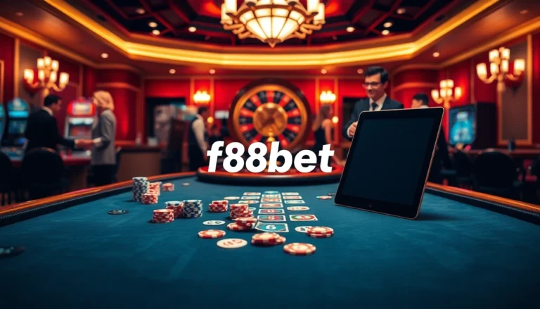 Experience the thrill of playing casino games like blackjack and roulette at https://f8bet.net.in/, featuring vibrant poker chips and an elegant atmosphere.