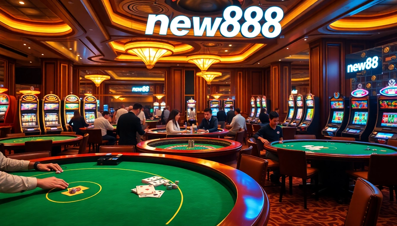 Experience thrilling gameplay at new88 casino, featuring vibrant tables where luck meets strategy.